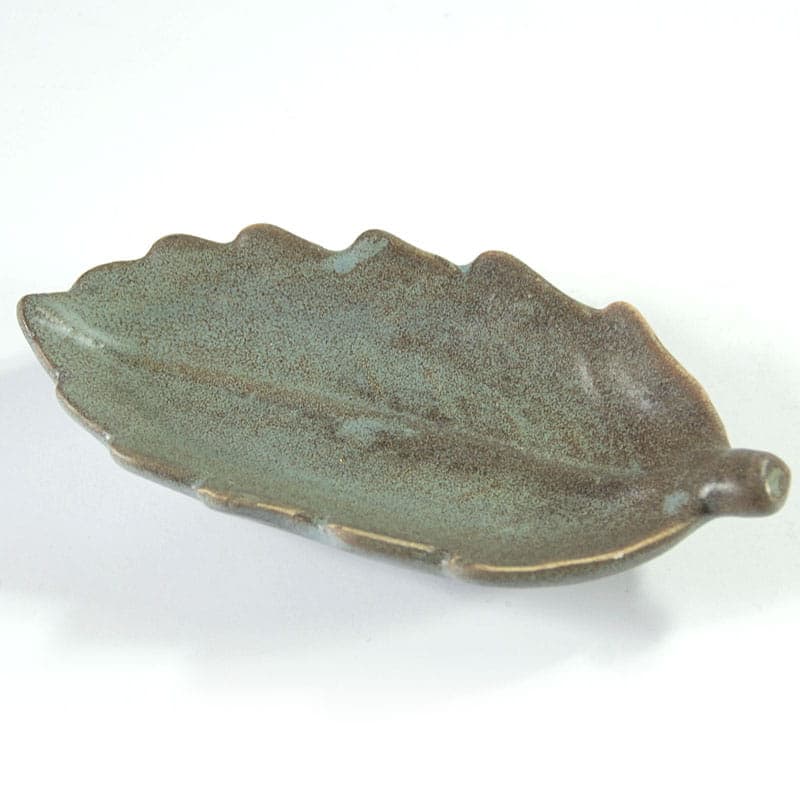 Patera, ceramika zielona brązowa, Vallauris, Francja, lata 60. - 317586