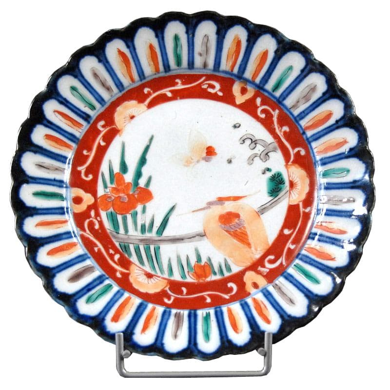 Patera Imari, wielokolorowa, fajans, Japonia, przełom XIX/XX w.