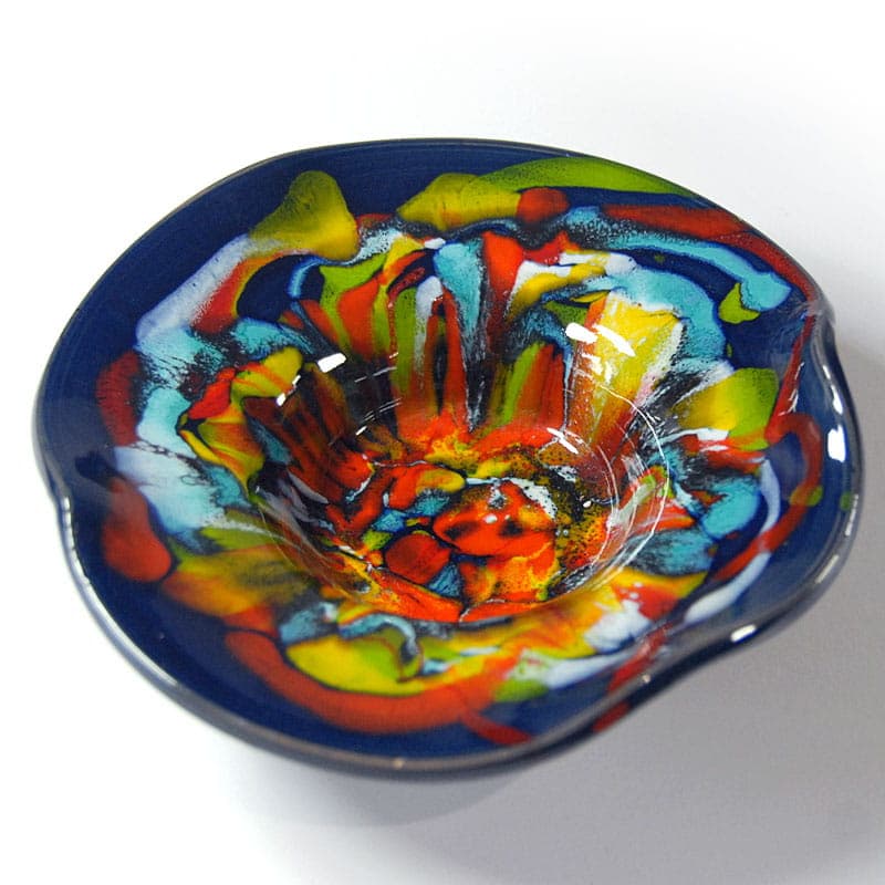 Paterka, ceramika multicolor, proj. G. Poggi, Włochy, lata 70. - 317574