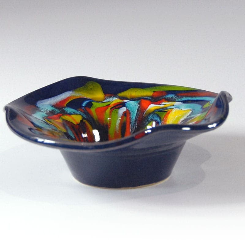 Paterka, ceramika multicolor, proj. G. Poggi, Włochy, lata 70. - 317575