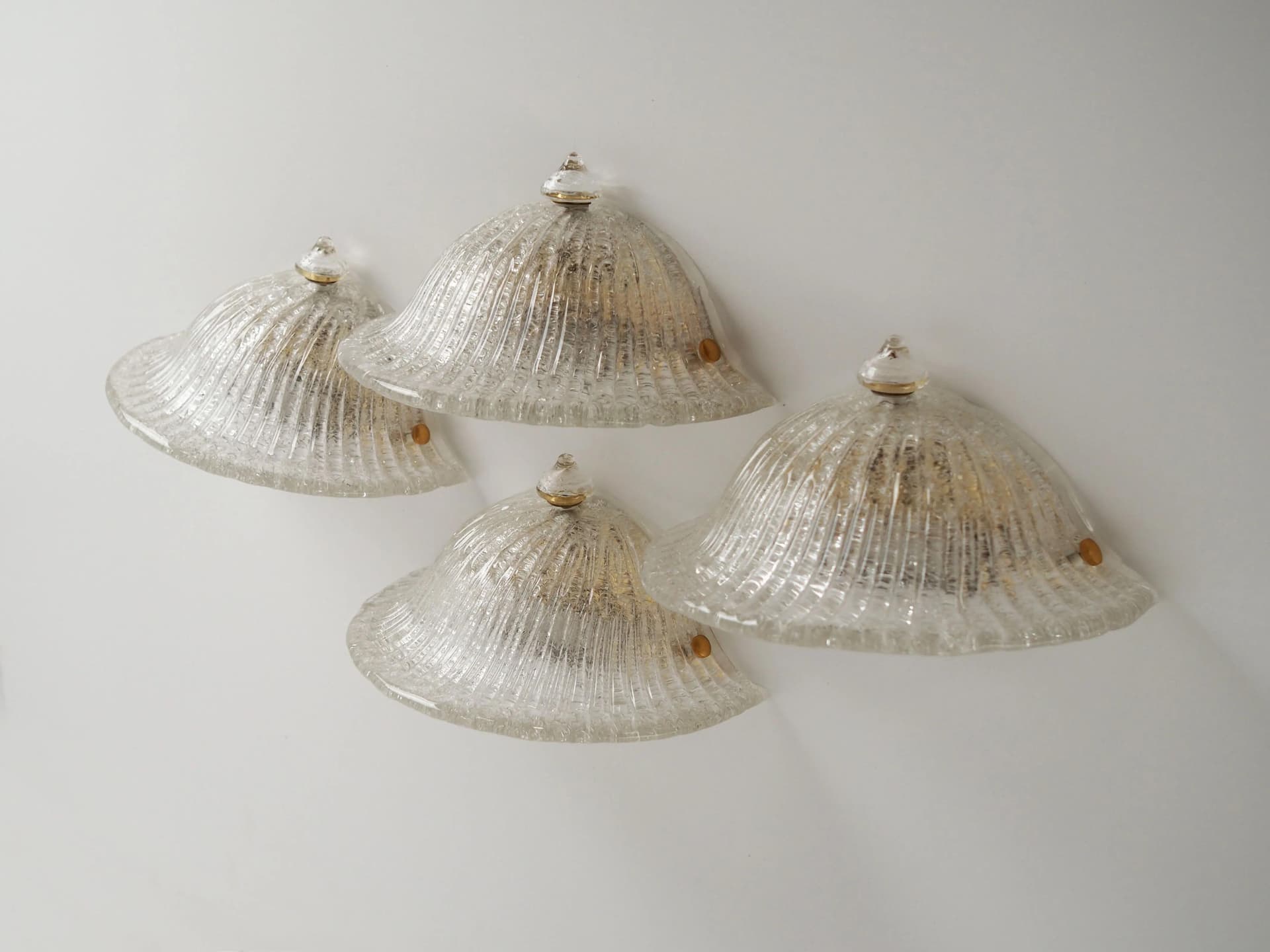 Kinkiet ścienny Murano, szkło transparentne, Włochy, lata 70. - 23763