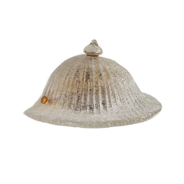 Kinkiet ścienny Murano, szkło transparentne, Włochy, lata 70. - WYMIARY