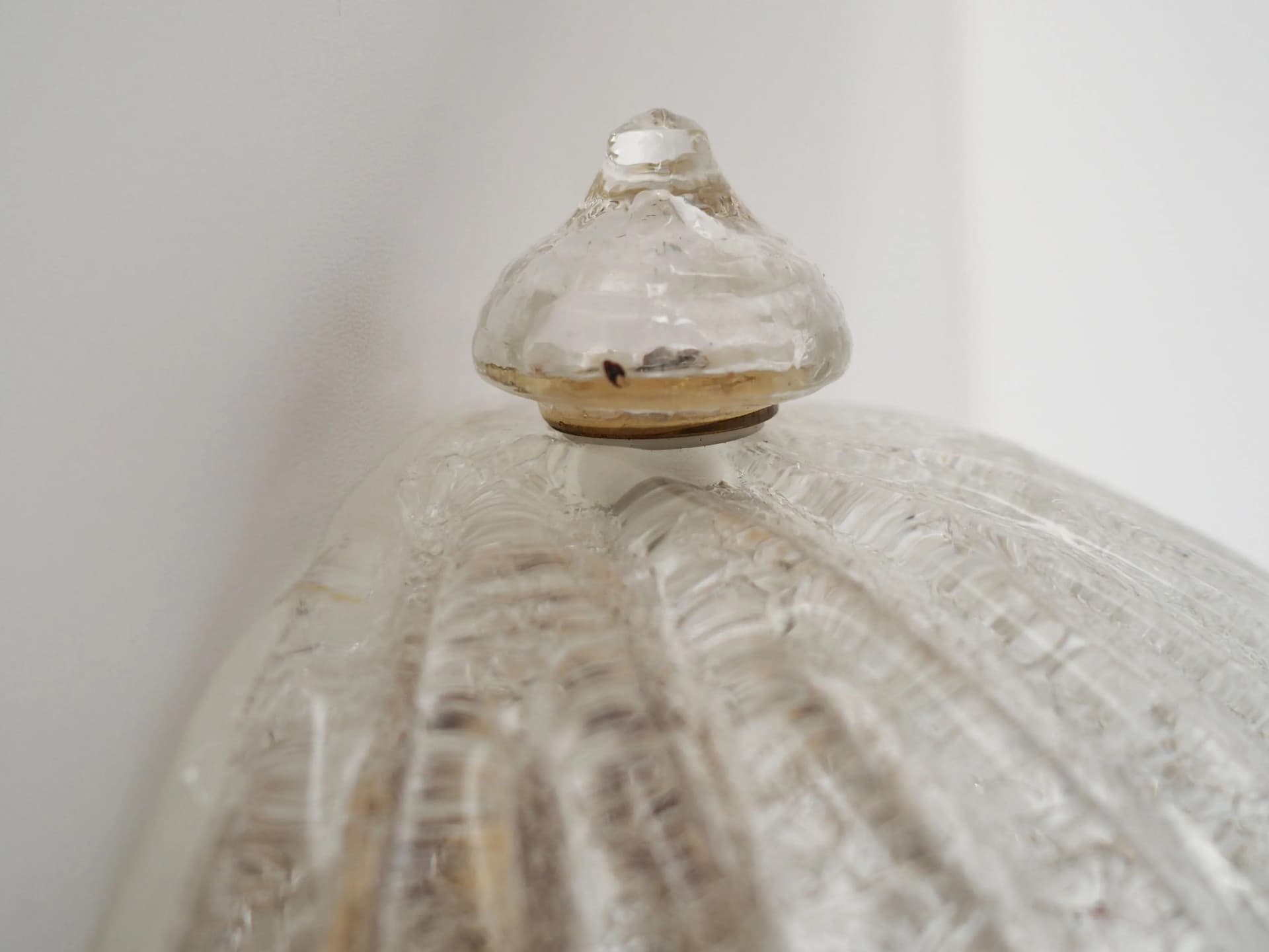 Kinkiet ścienny Murano, szkło transparentne, Włochy, lata 70. - 23759