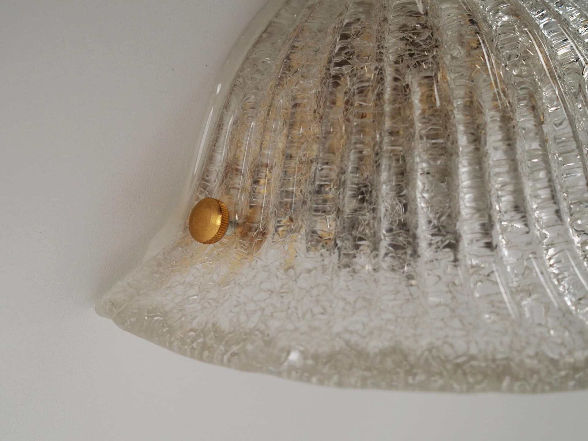 Kinkiet ścienny Murano, szkło transparentne, Włochy, lata 70. - 23761