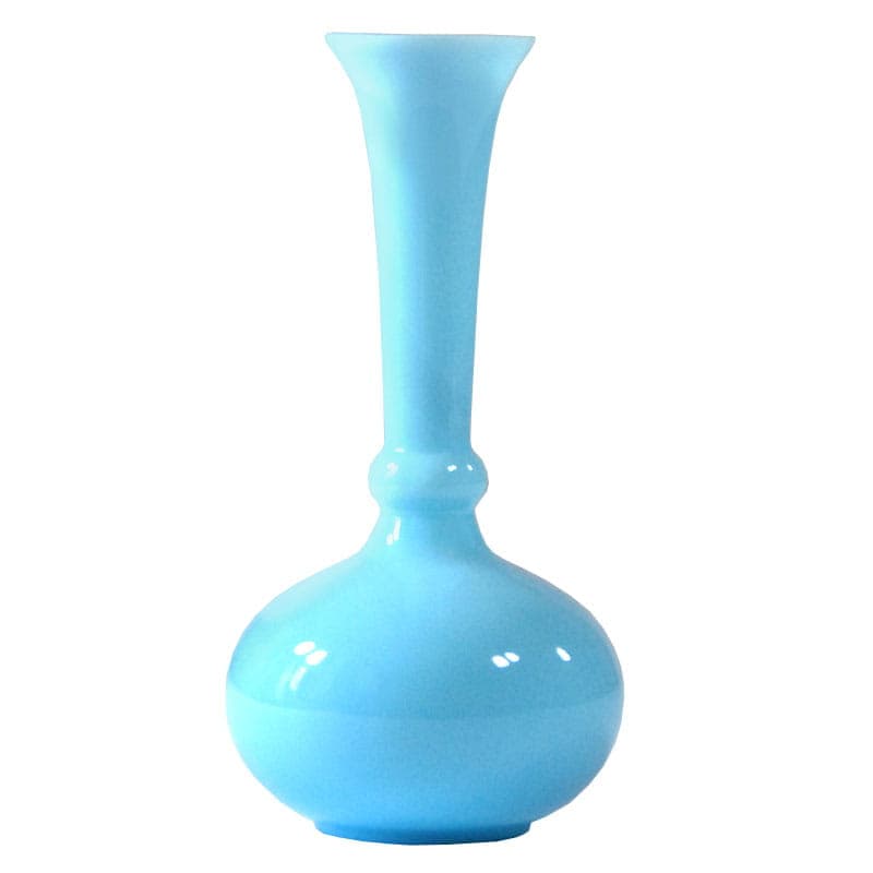 Wazon, błękitny, szkło, Francja, lata 50. - 317568