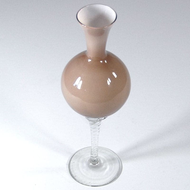 Wazon Opalina Fiorentina, beżowy, szkło transparentne, Włochy, lata 60. - 317542