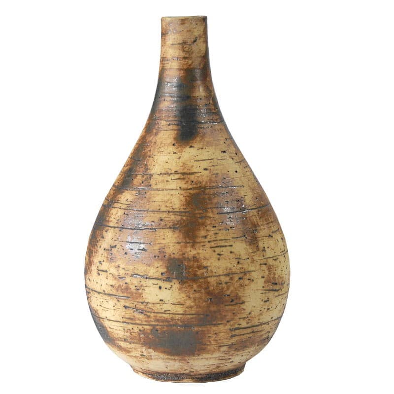 Wazon, beżowy brązowy czarny, ceramika, Dania, lata 70. - 317512