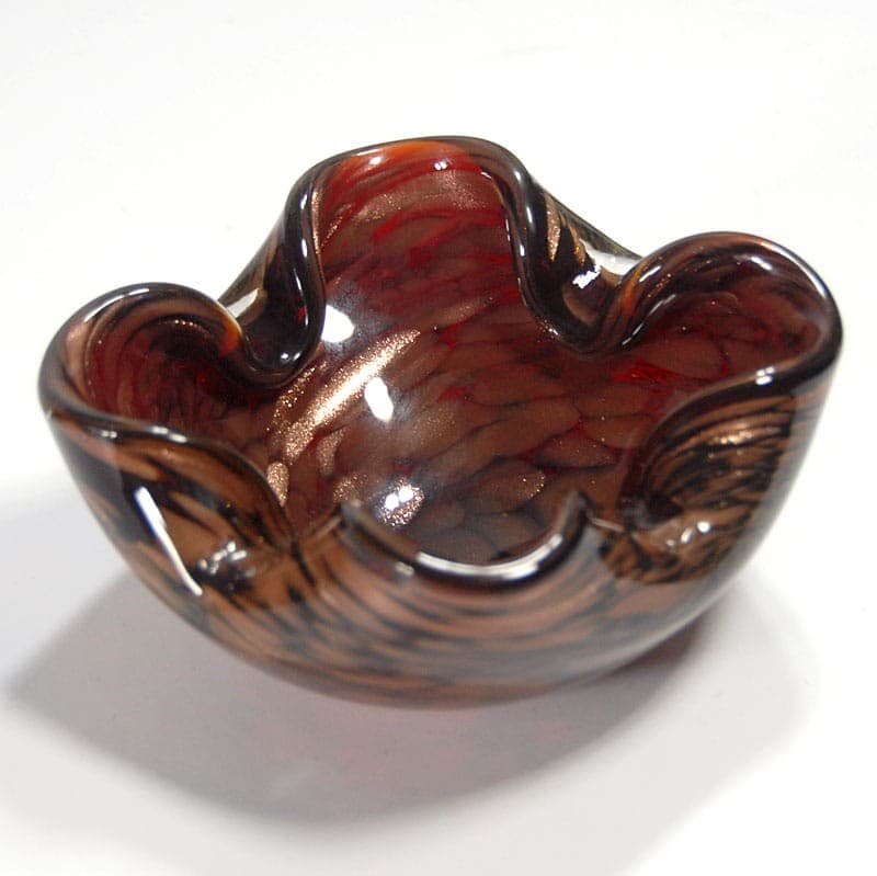 Paterka Murano, czerwony, szkło kryształowe, Włochy, lata 70. - 319070