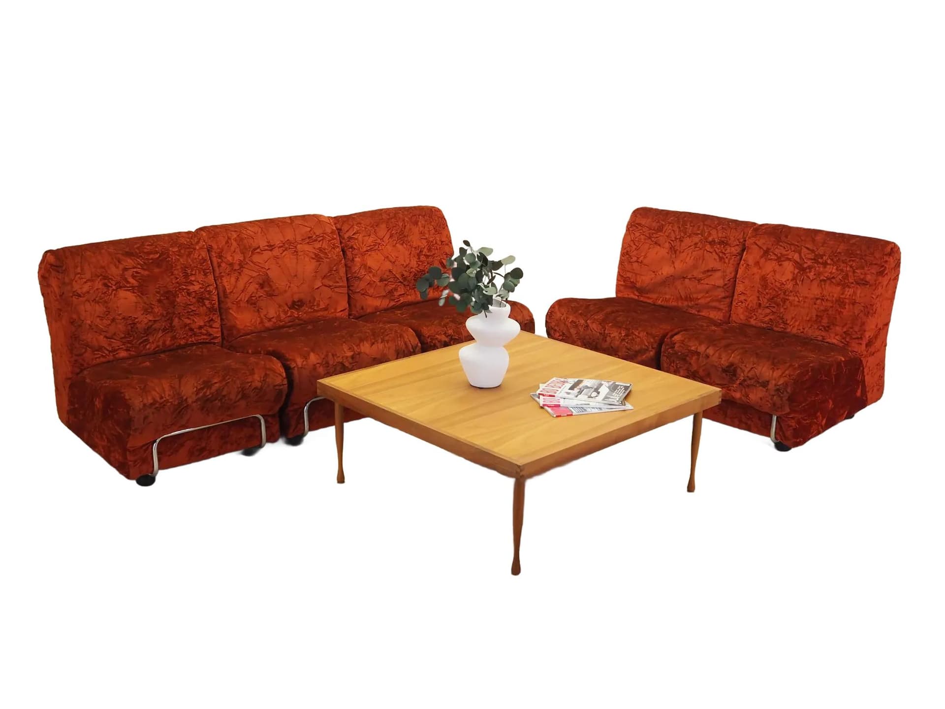 Stolik kawowy, mahoń jasny, Włochy, lata 70. - 23745