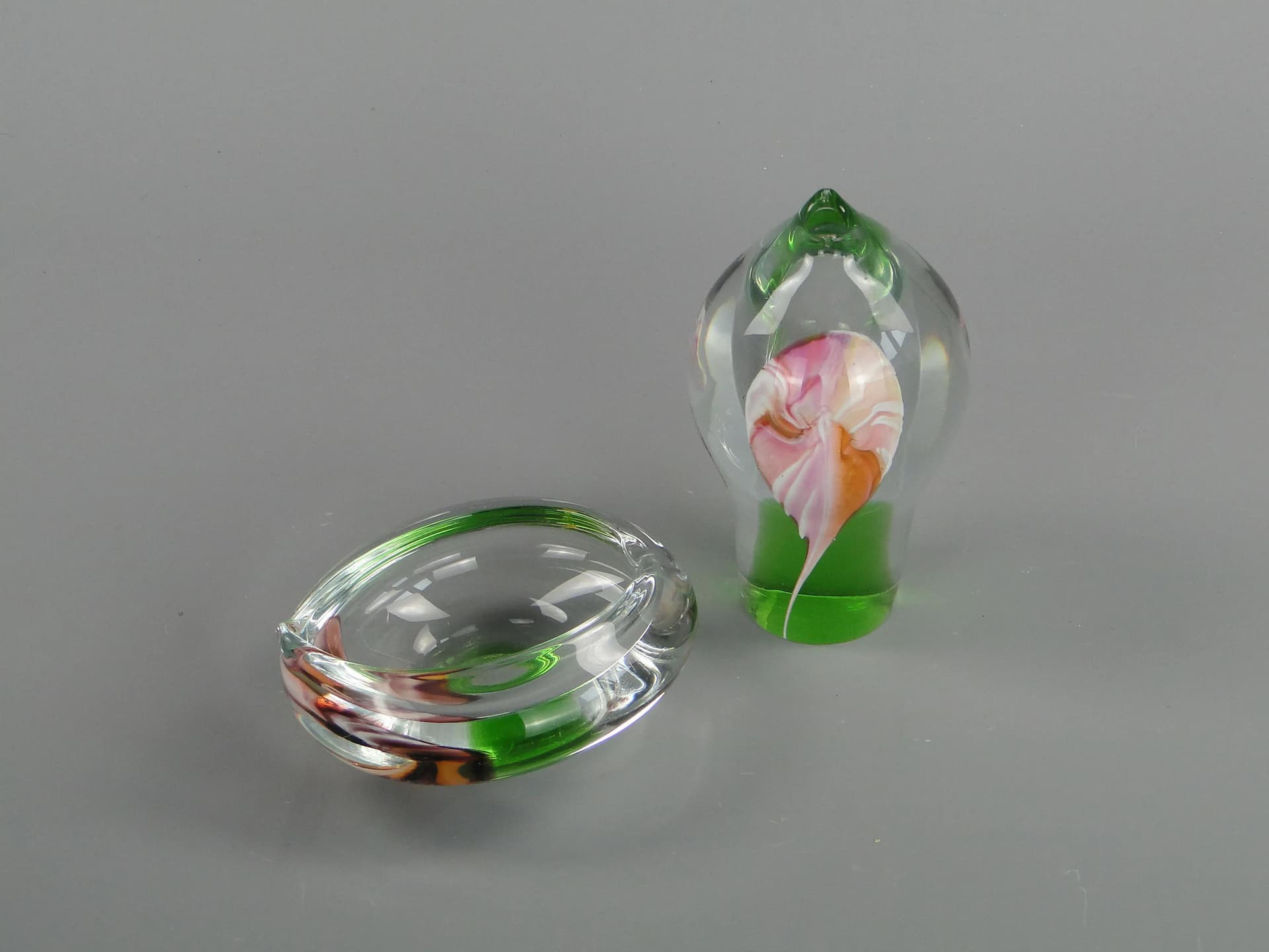 Set of glass forms, multicolor, glass, by J. Suhajek, Czechoslovakia, 1970s. - 23597