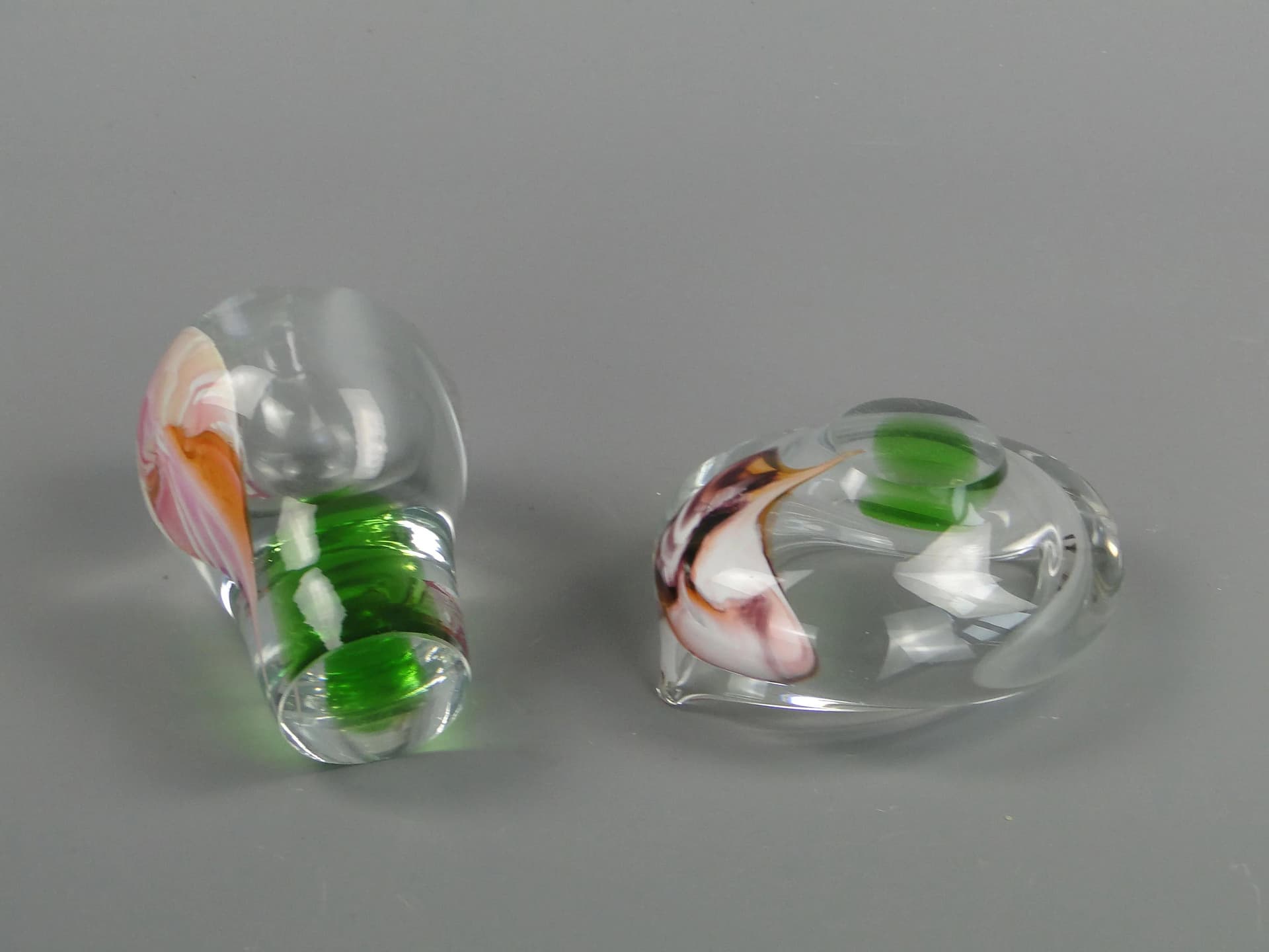 Set of glass forms, multicolor, glass, by J. Suhajek, Czechoslovakia, 1970s. - 23600