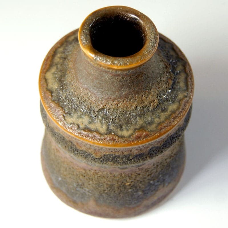 Wazon Fat Lava, brązowy żółty szary, ceramika, Belgia, lata 60. - 318974