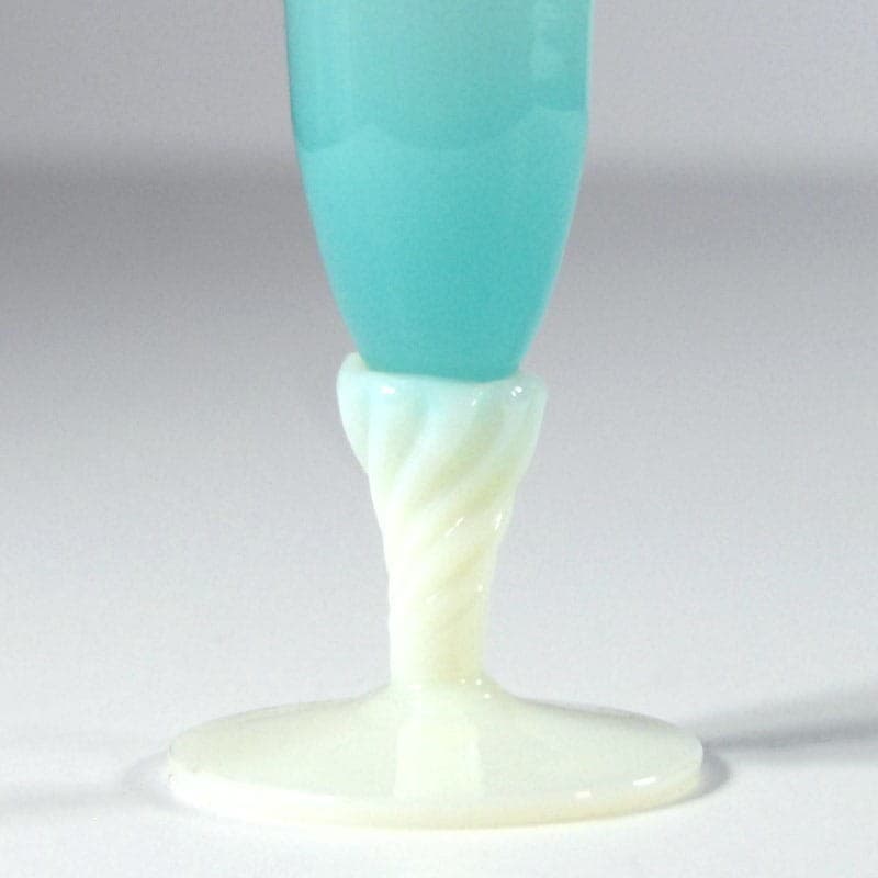 Flakonik Opalina Fiorentina, szkło błękitny, szkło biały, Włochy, lata 50. - 318901