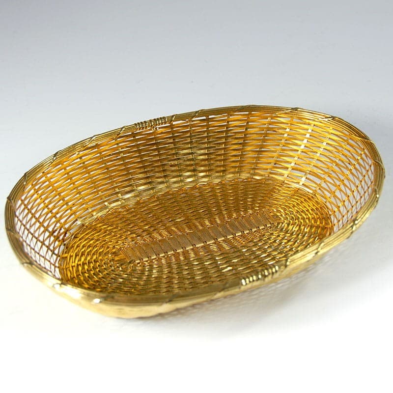 Decorative basket, gold, metal, France, 1970s. - 318869