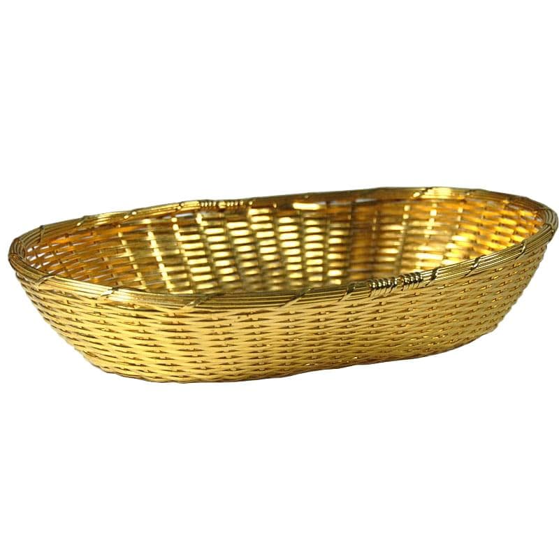 Decorative basket, gold, metal, France, 1970s.