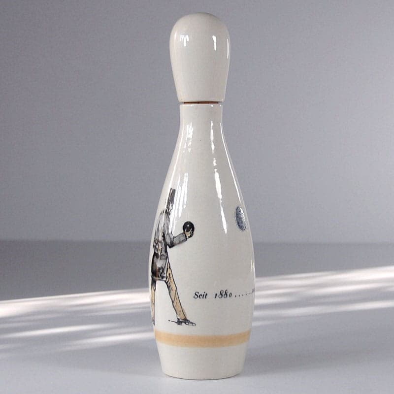 Karafka Jacobi Brandy, biała ceramika, Niemcy, lata 60. - 318861