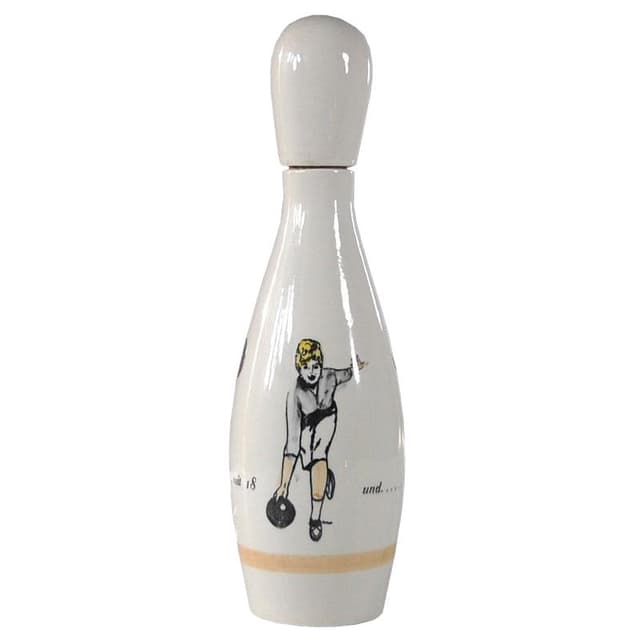 Karafka Jacobi Brandy, biała ceramika, Niemcy, lata 60. - WYMIARY