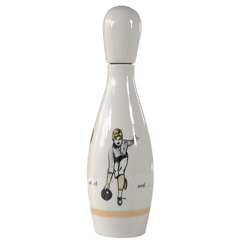 Karafka Jacobi Brandy, biała ceramika, Niemcy, lata 60.