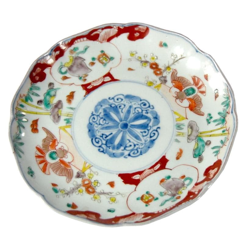 Patera Imari, multikolor, fajans, Japonia, przełom XIX/XX w.