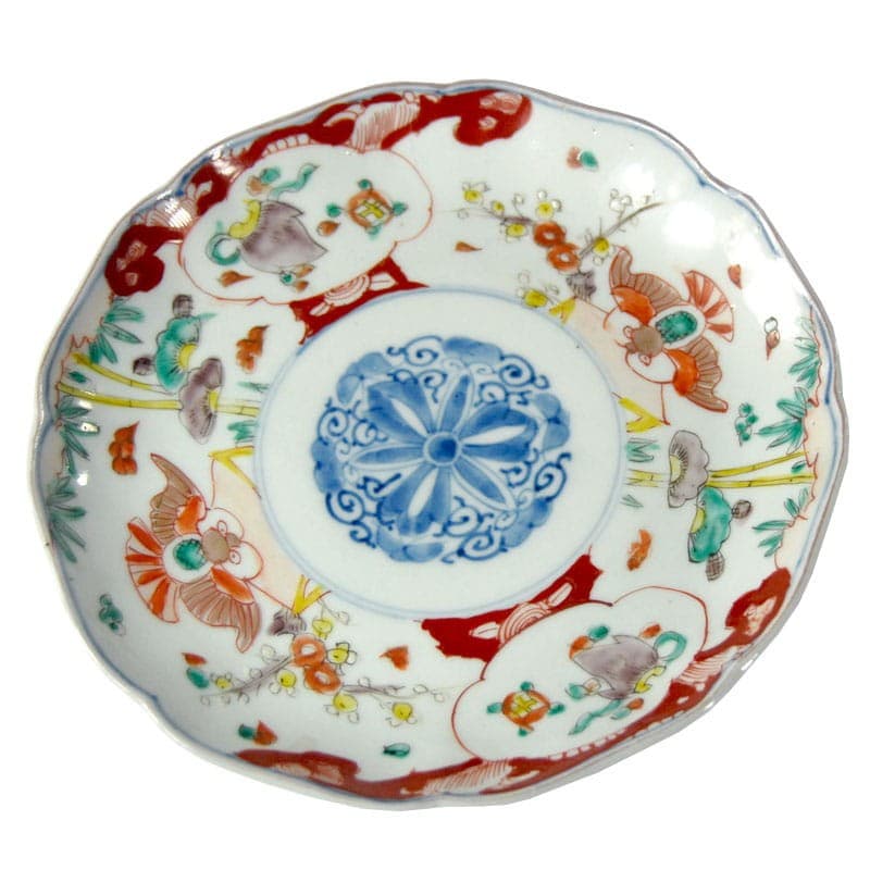 Patera Imari, multikolor, fajans, Japonia, przełom XIX/XX w. - 318843