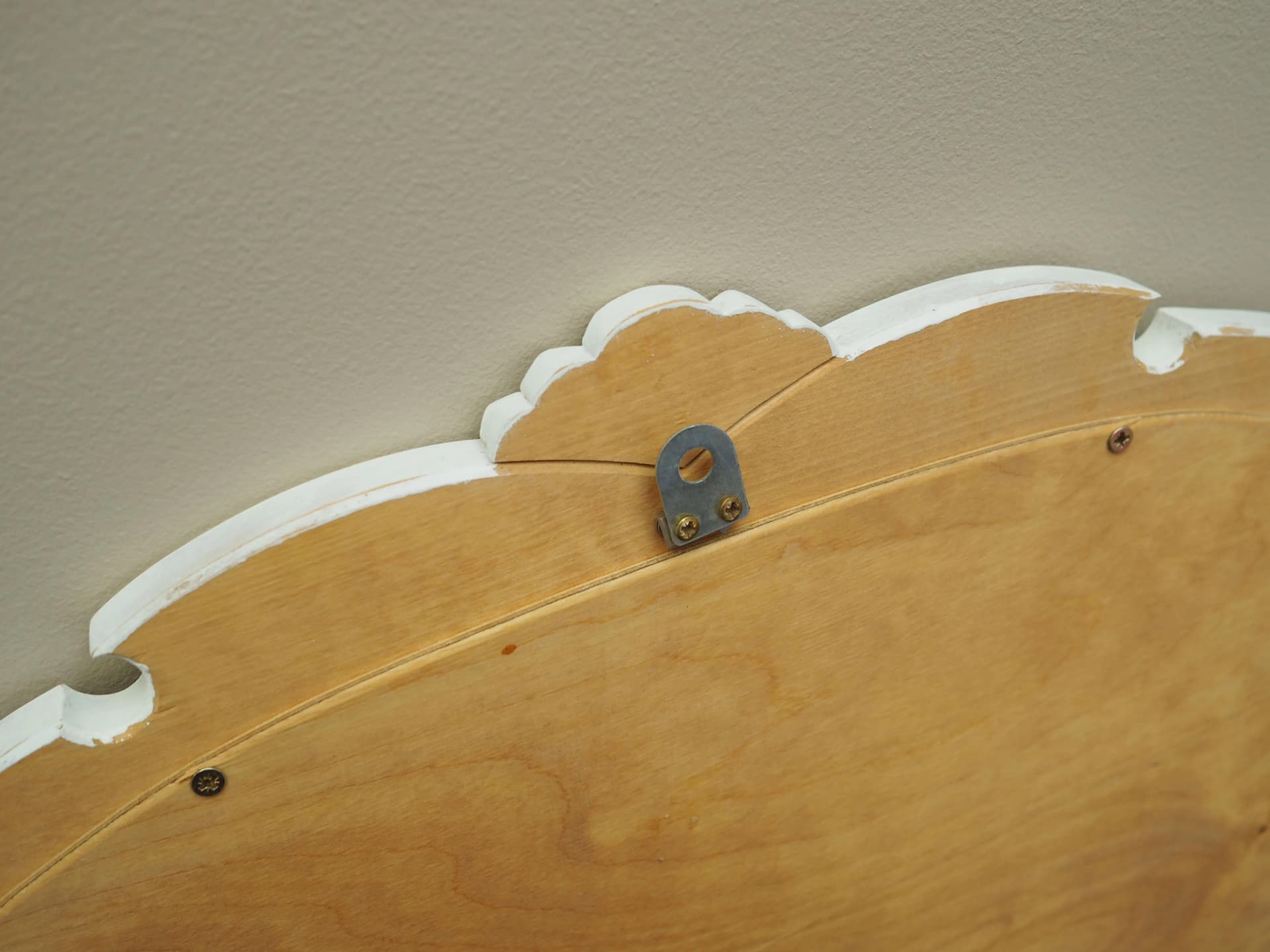 Wall Mirror Rococo, white pine, Denmark, 1960s - 23714