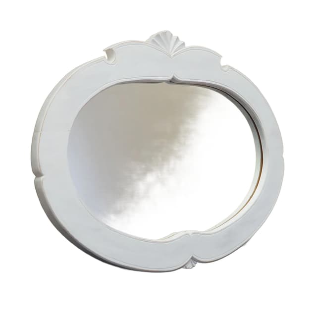 Wall Mirror Rococo, white pine, Denmark, 1960s - DIMENSION