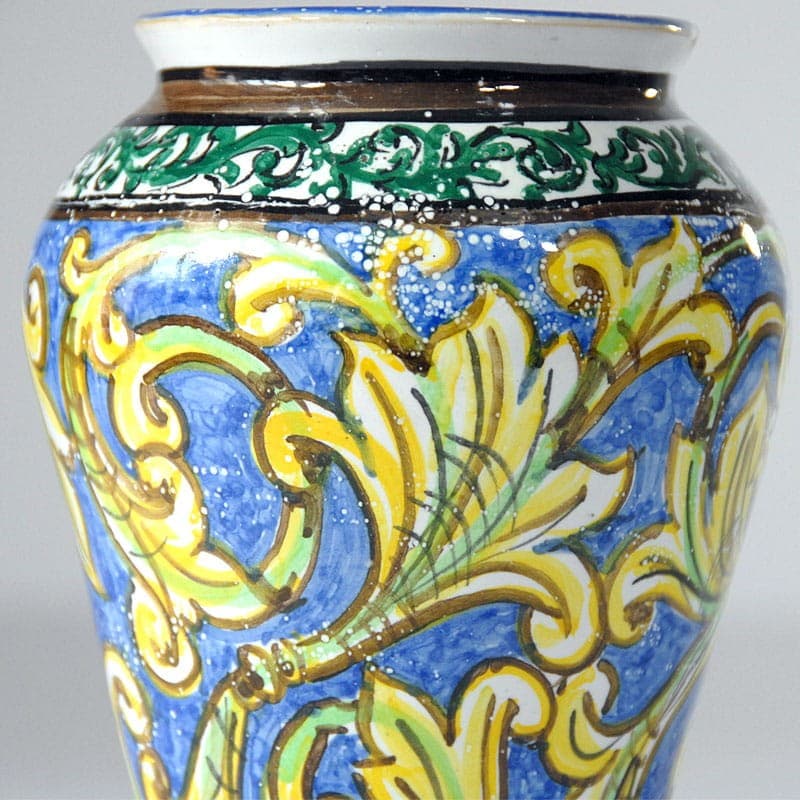 Wazon Caltagirone, ceramika kobaltowy, Włochy, lata 50. - 318781