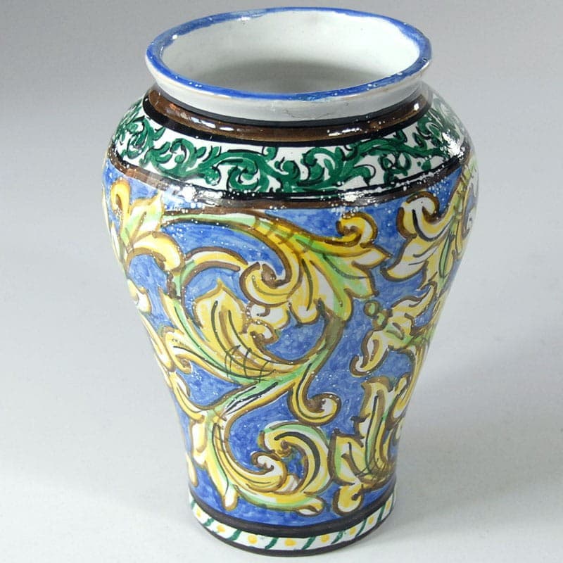 Wazon Caltagirone, ceramika kobaltowy, Włochy, lata 50. - 318782