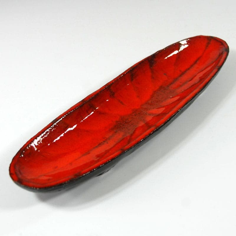 Patera ceramiczna czerwona, ceramika, Belgia, lata 60. - 318769