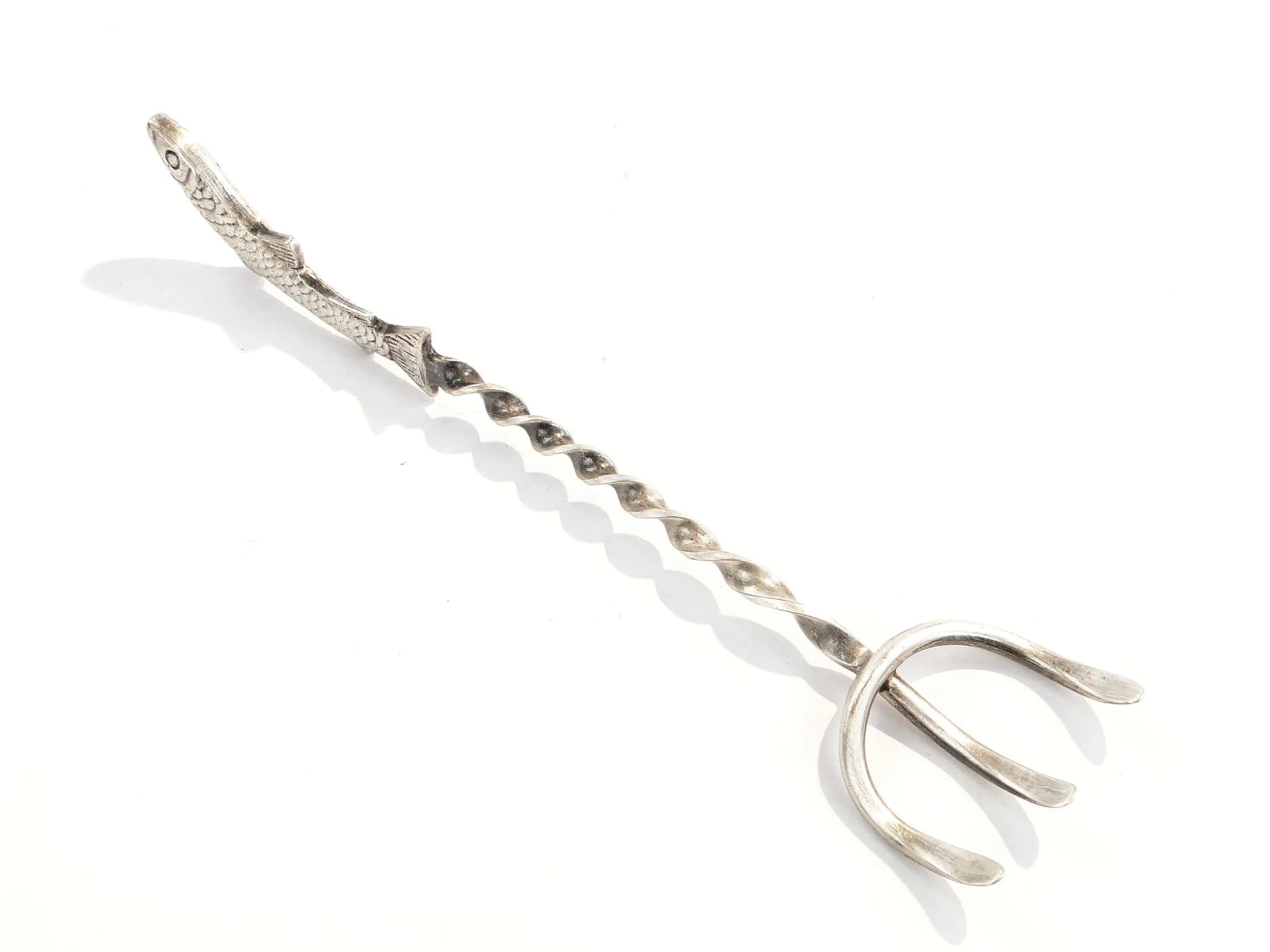 Fish fork, Art Deco, silver-plated brass silver, Belgium, 1930s. - 23578