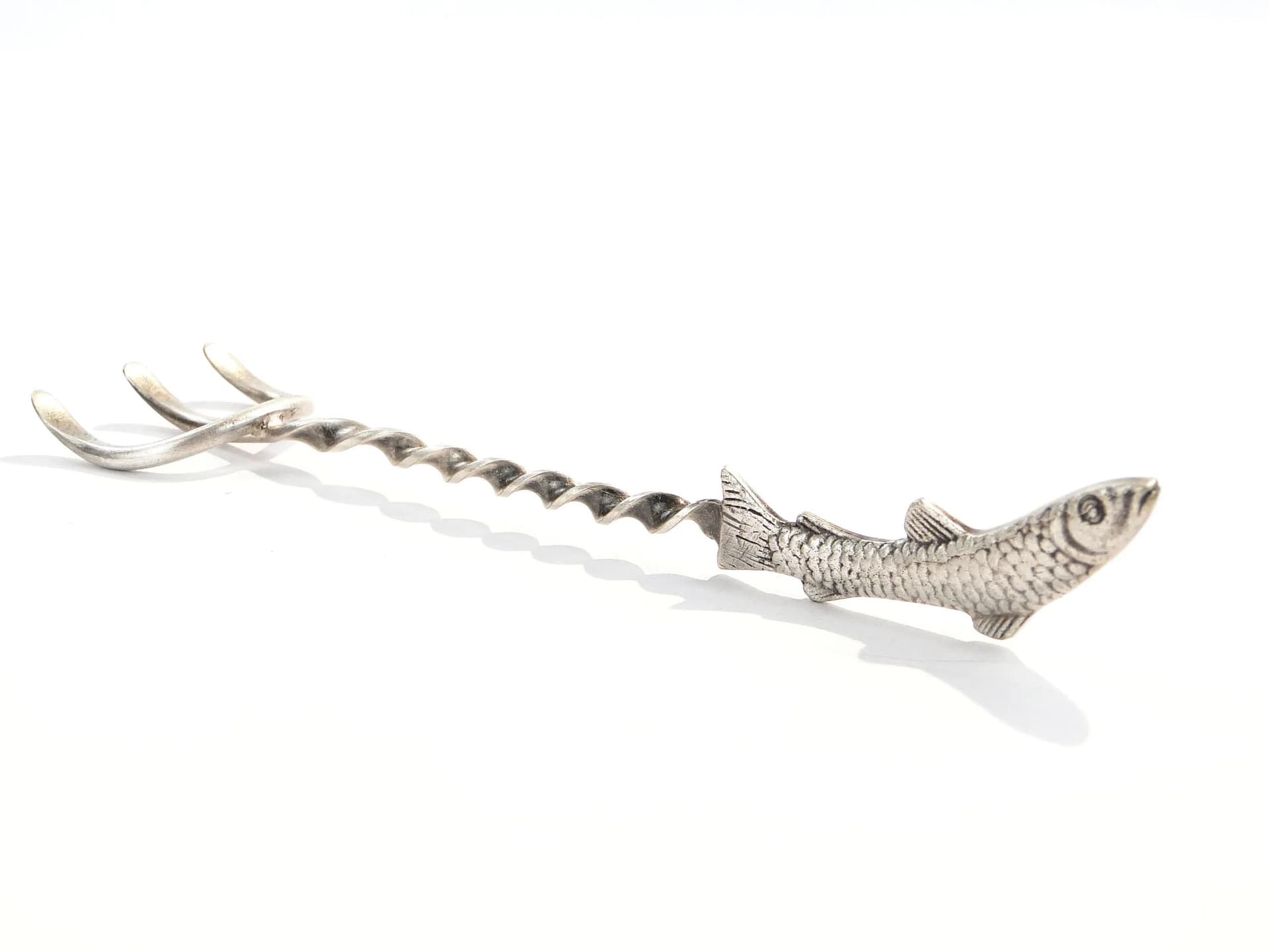 Fish fork, Art Deco, silver-plated brass silver, Belgium, 1930s. - 23579