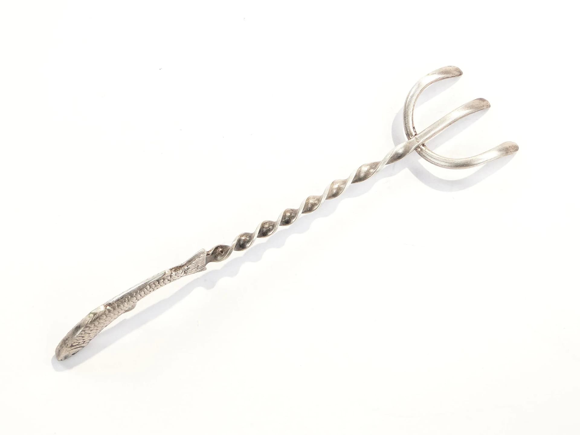 Fish fork, Art Deco, silver-plated brass silver, Belgium, 1930s. - 23580
