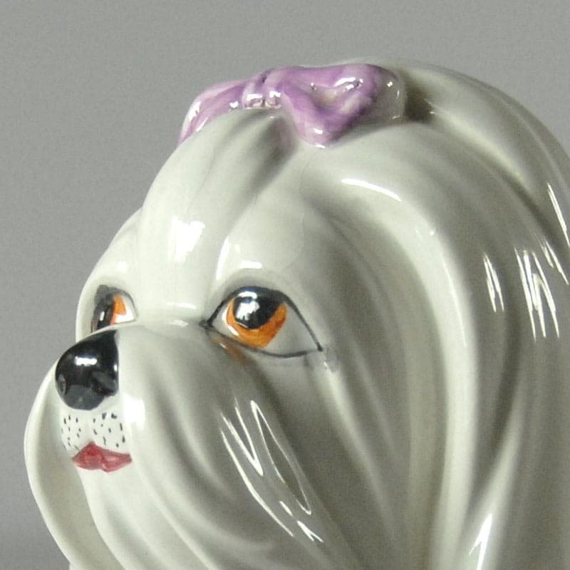 Dog money box, white ceramic, Italy, 1960s. - 318710