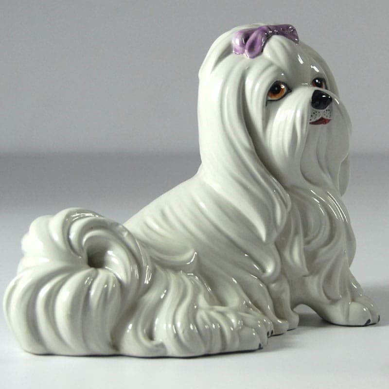 Dog money box, white ceramic, Italy, 1960s. - 318709