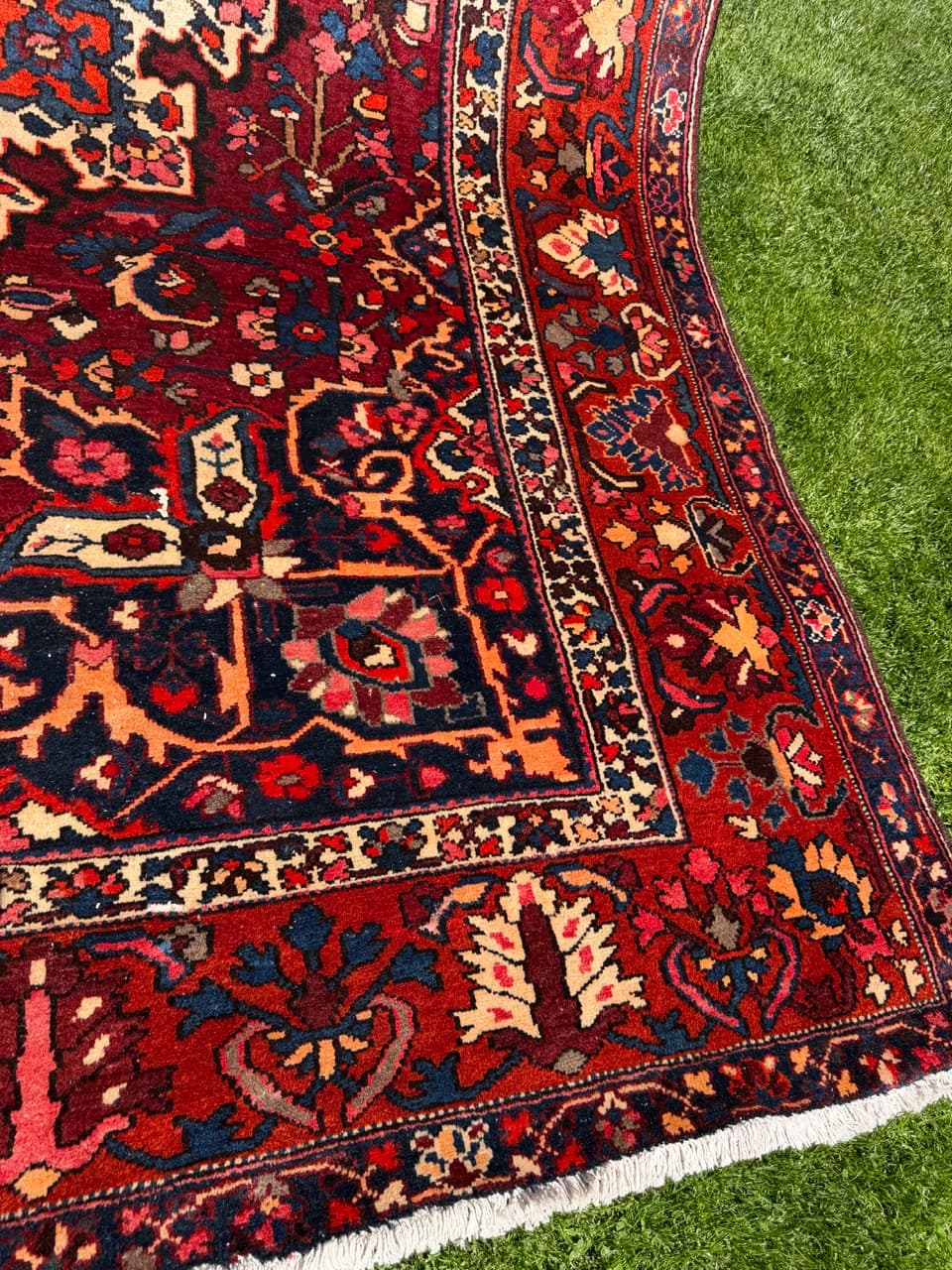 Rug Bahtiari 385x315 cm, red multicolor wool, Iran - 318417