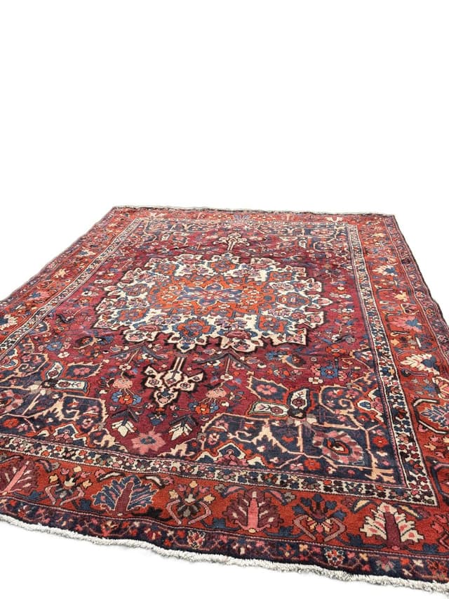 Rug Bahtiari 385x315 cm, red multicolor wool, Iran - DIMENSION