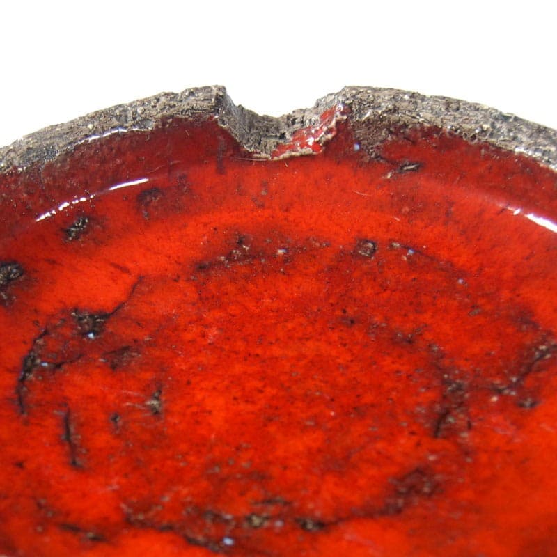 Popielnica ceramiczna pomarańczowo-czerwona, proj. J. van Erp, Holandia, lata 70. - 318671