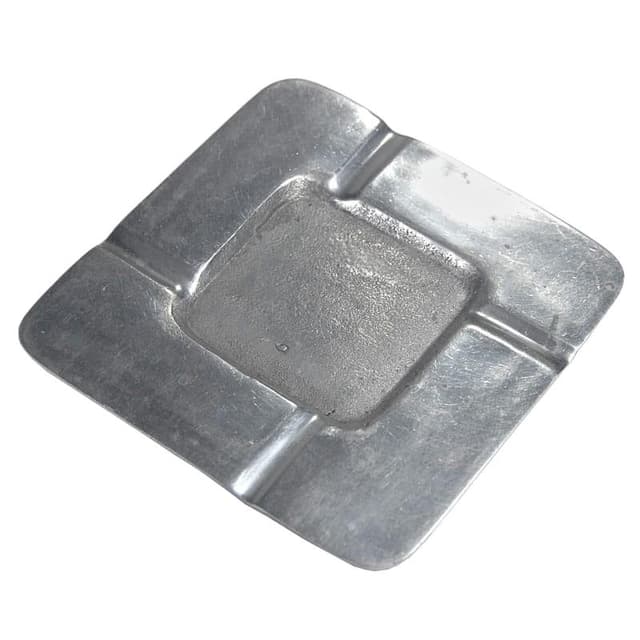Popielnica, srebrny, aluminium, Francja, lata 70. - WYMIARY