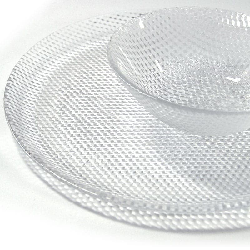 Zestaw szkła stołowego Trigona, szkło transparent, proj. T. Jørgensen, Holmegaard, Dania, lata 80. - 318611