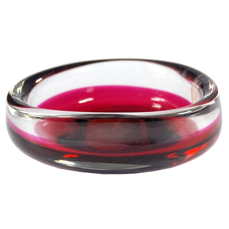 Paterka, różowa, szkło, Sea Glasbruk, Szwecja, lata 60. - 318608