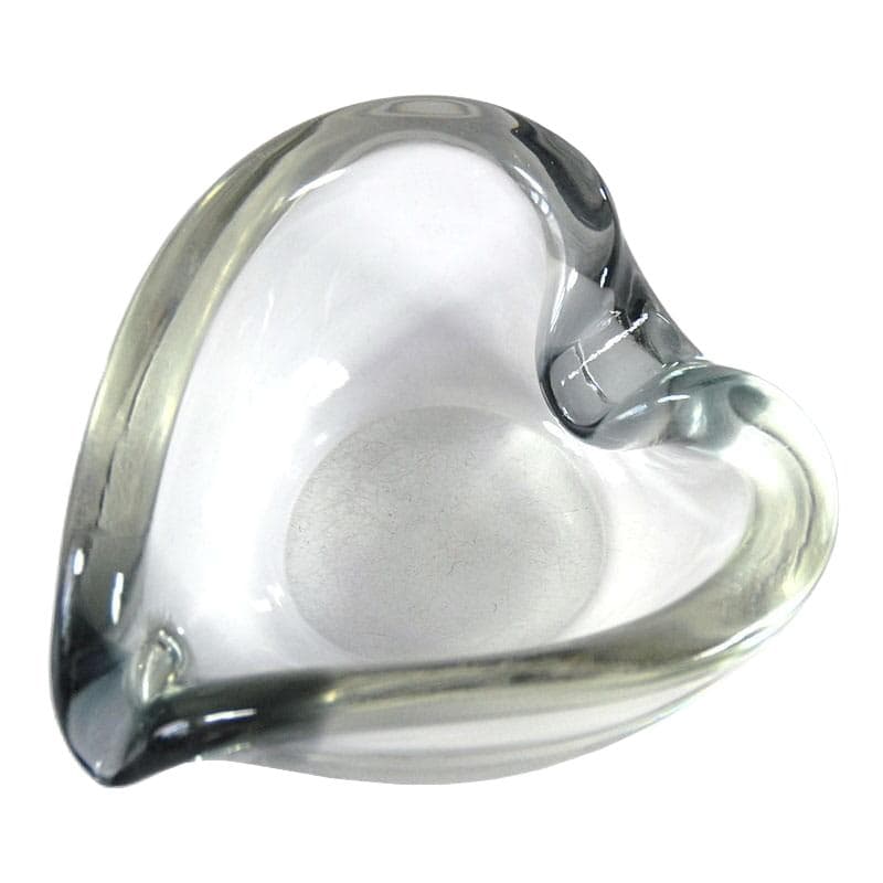 Popielniczka, szkło transparent szary, Bohemia, Dania, lata 60.