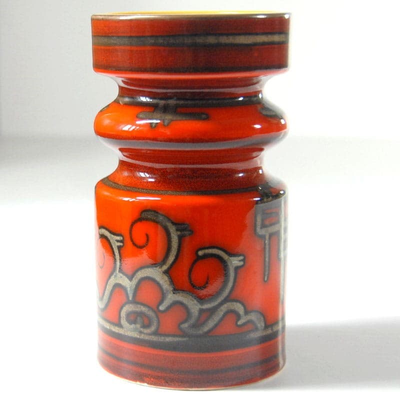 Wazon Tokyo, ceramika czerwona, Holandia, lata 60. - 318586