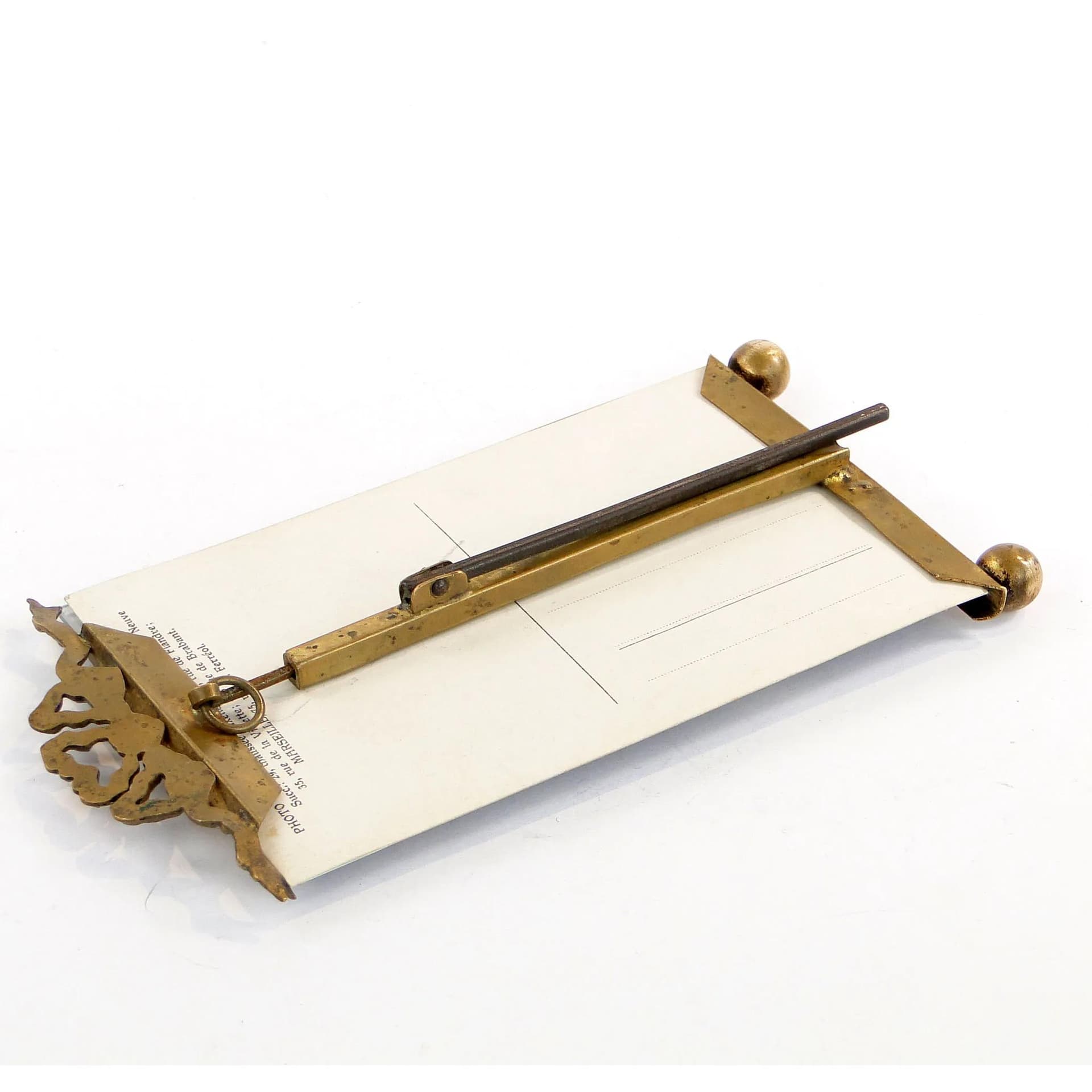 Photo frame with garland, gilded brass, France, 19th c. - 23573