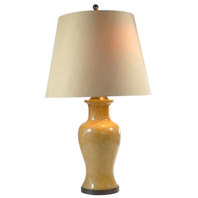 Lampa stołowa, marmur żółty, metal, lata 50. - WYMIARY