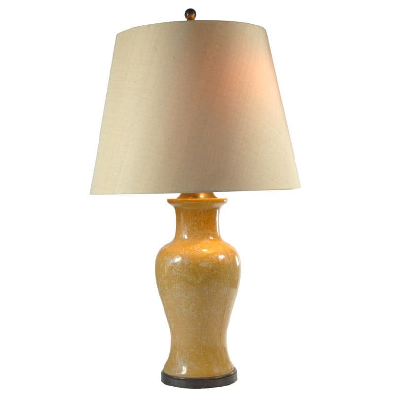 Lampa stołowa, marmur żółty, metal, lata 50. - 318540