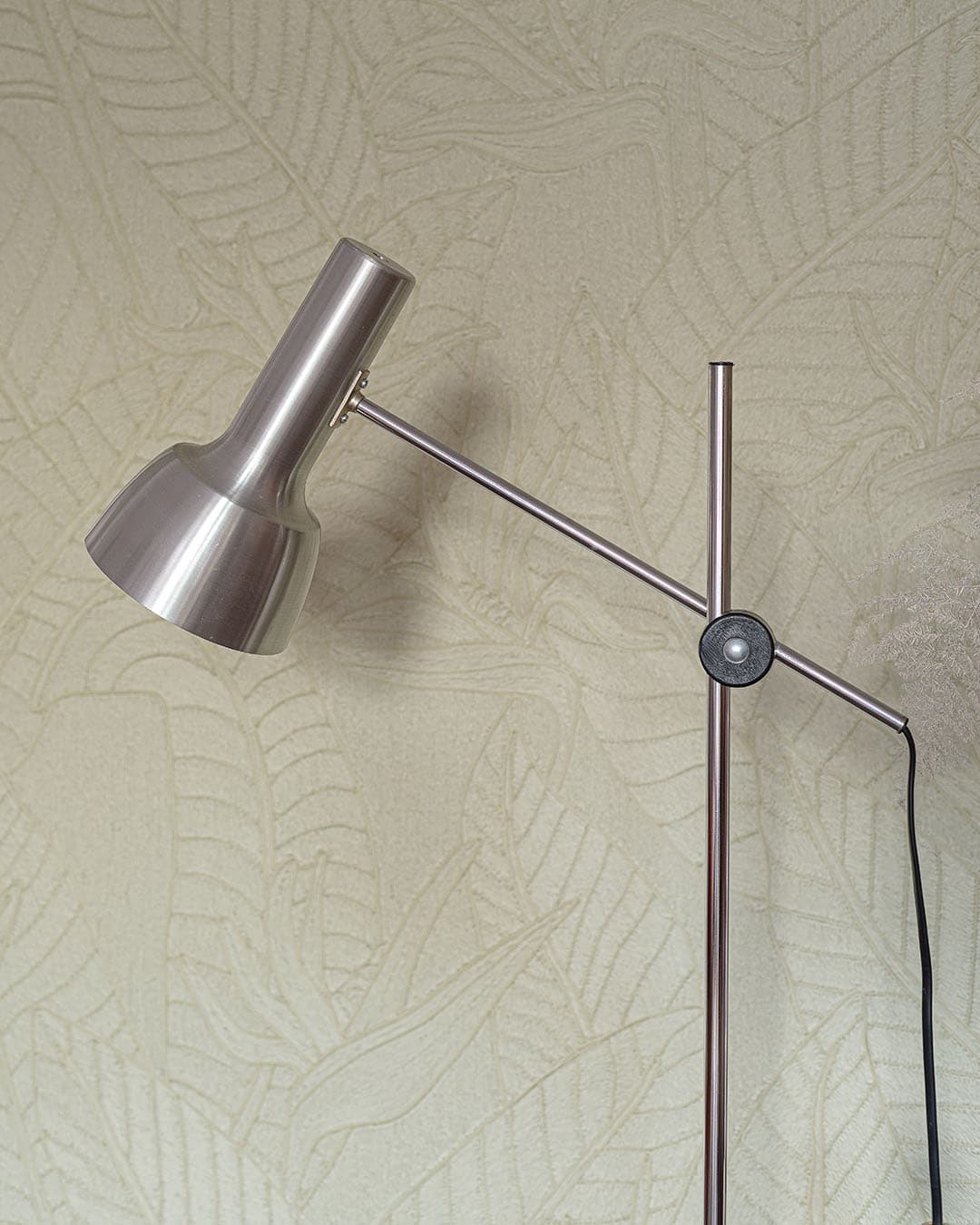 Lampa podłogowa, srebrny metal, Dania, lata 80. - 318440
