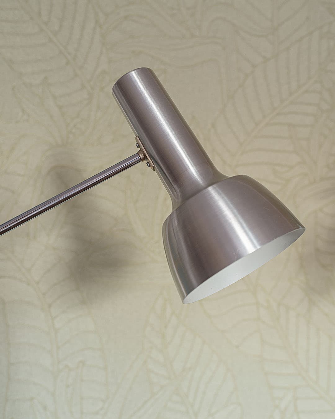 Lampa podłogowa, srebrny metal, Dania, lata 80. - 318441