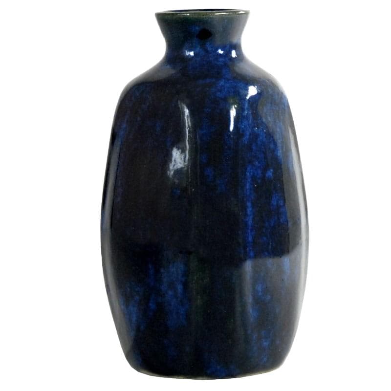 Wazon ceramiczny, kobaltowy, ceramika, L. Hjorth, Dania, lata 40.