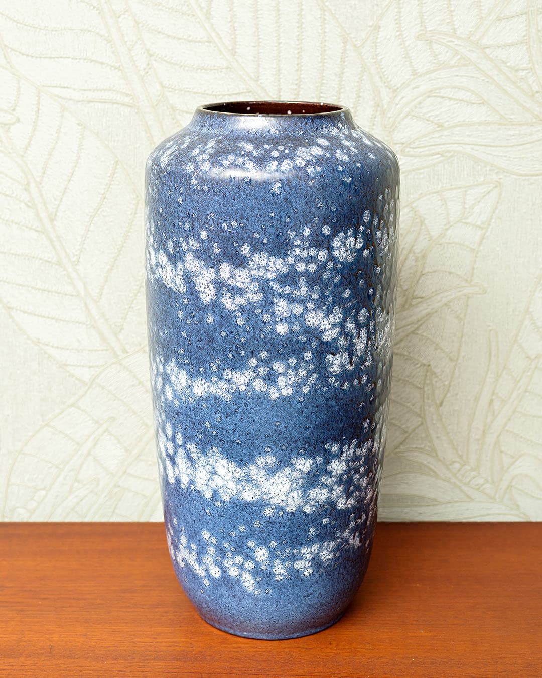 Floor vase Scheurich, blue white, ceramics, Germany, 1970s. - 318445