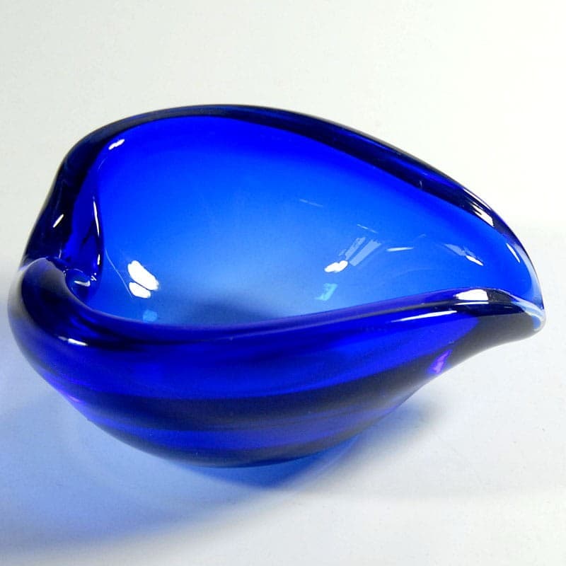 Popielniczka Murano, kobaltowa, szkło, Włochy, lata 60. - 318514